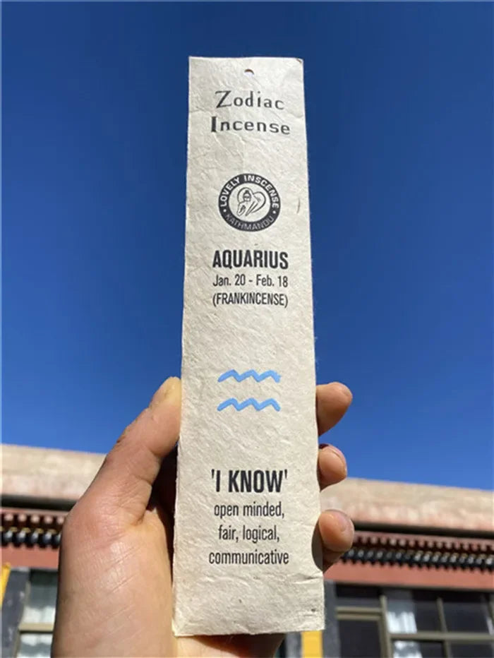 Natural Incense Sticks Nepal Zodiac Incense Handmade Sandalwood Sagittarius White Sage Leo Lemon Incense Stick Air Aromatherapy