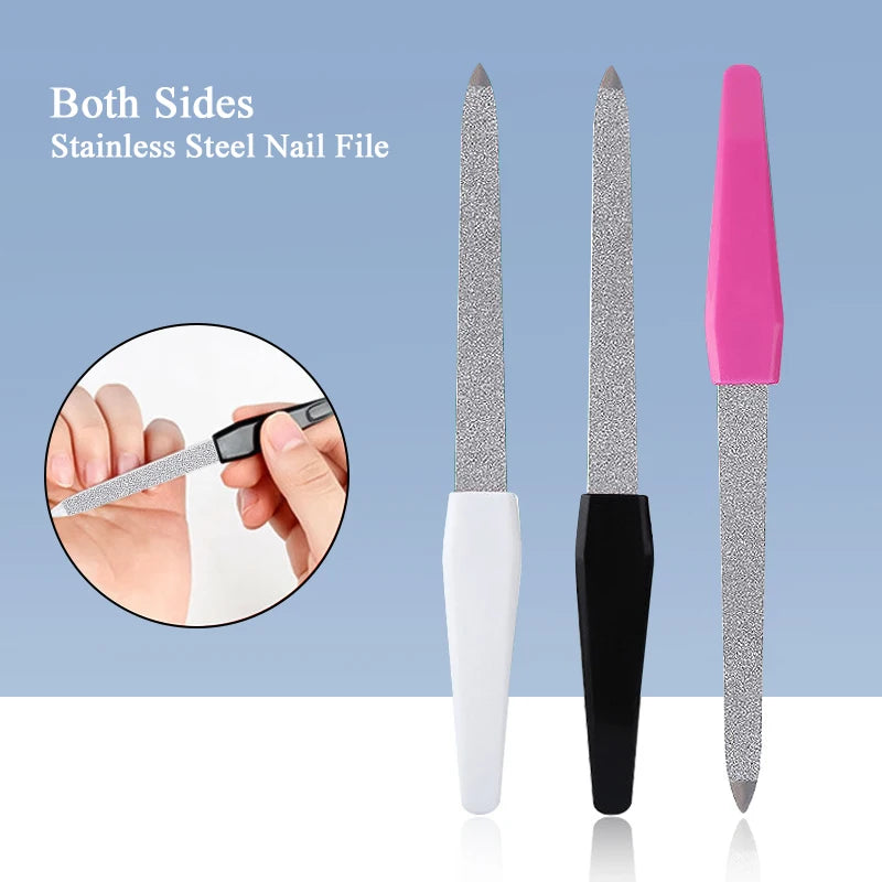 1/3Pcs Durable Nano Glass File Nail Art File Buffing Transparent Sanding Polishing Manicure Professional Nail Accessories Tool