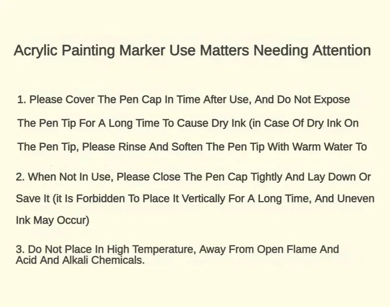 171/9 Direct Liquid Acrylic Art Markers Paint Pens Brush Color Marker for Rock Painting Stone Glass DIY Art Supplies Stationery
