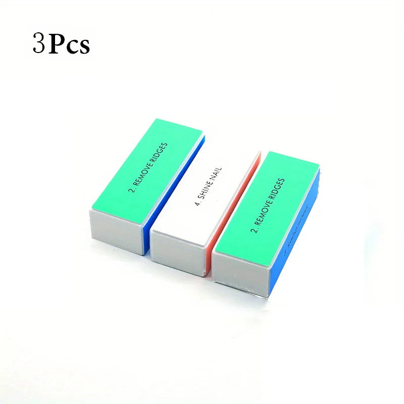 1/3/5Pcs/Set Nail Buffer Block 4 Way Colorful Buffing Block Shine Polisher Nail Buffing File Manicure Sanding