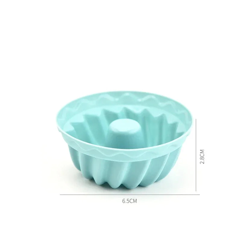 12PCS Silicone Mafen Cup Cake Mold Making Cake Pudding Jelly Mold DIY Baking Tool