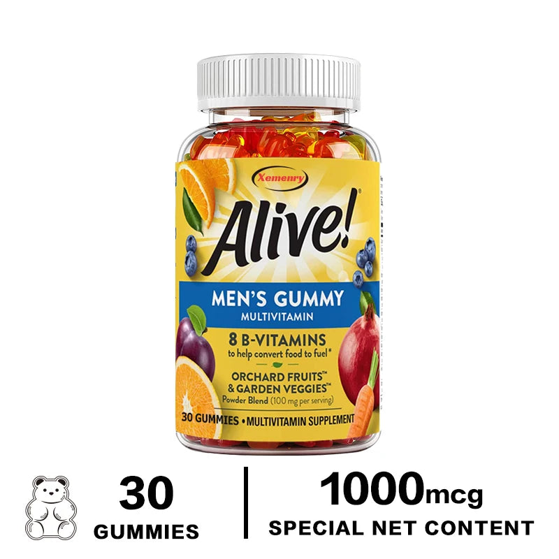 Men's Energy Multivitamin Gummies 60 Gummies Support Skin Health and Cellular Energy