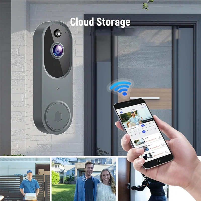 【Hot-Selling!】Smarter Way Toprotect To Protect Your Home, Wireless Safe Doorbell Camera, Wi-Fi Video Doorbell, Safedoorbell US P