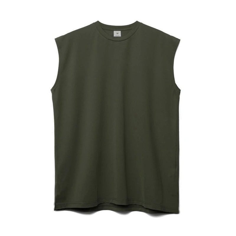 Men's Fitness Running Breathable Exercise Tank Top Sports Casual Sleeveless T-shirts Gym Clothing