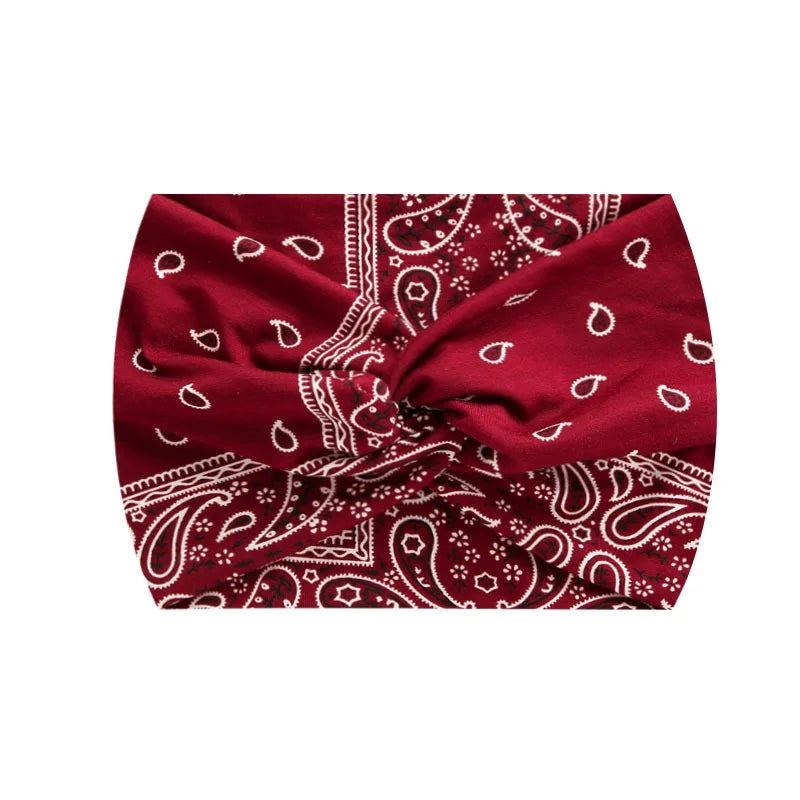 Widening 18CM stretch printed sports sweatband headband headscarf hairband hair tie band