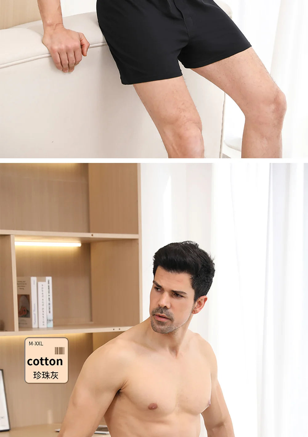 100% Cotton Men Pajama Shorts Summer Solid Elastic Waist Short Pants Casual Breathable 3D Crotch Bottoms Sleepwear pijama hombre