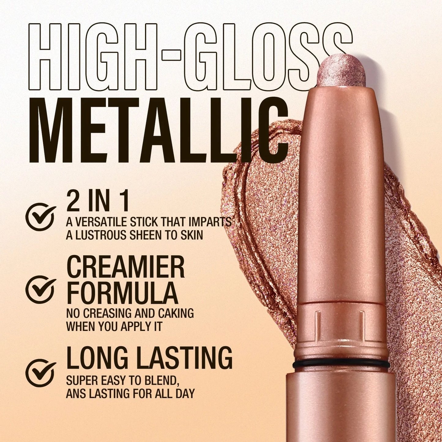 12 Colors Pearly Eyeshadow Stick Waterproof Glitter Matte Nude Eye Shadow Pencil High Pigmented Shimmer Eyeshadow Makeup Tool