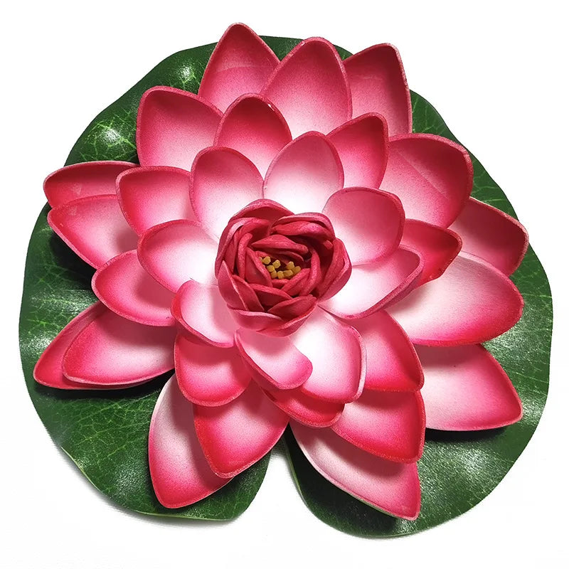 10/17/28cm Lotus Artificial Flower Floating Fake Lotus Plant Water Lily Micro Landscape for Pond Garden swimming pool Decor