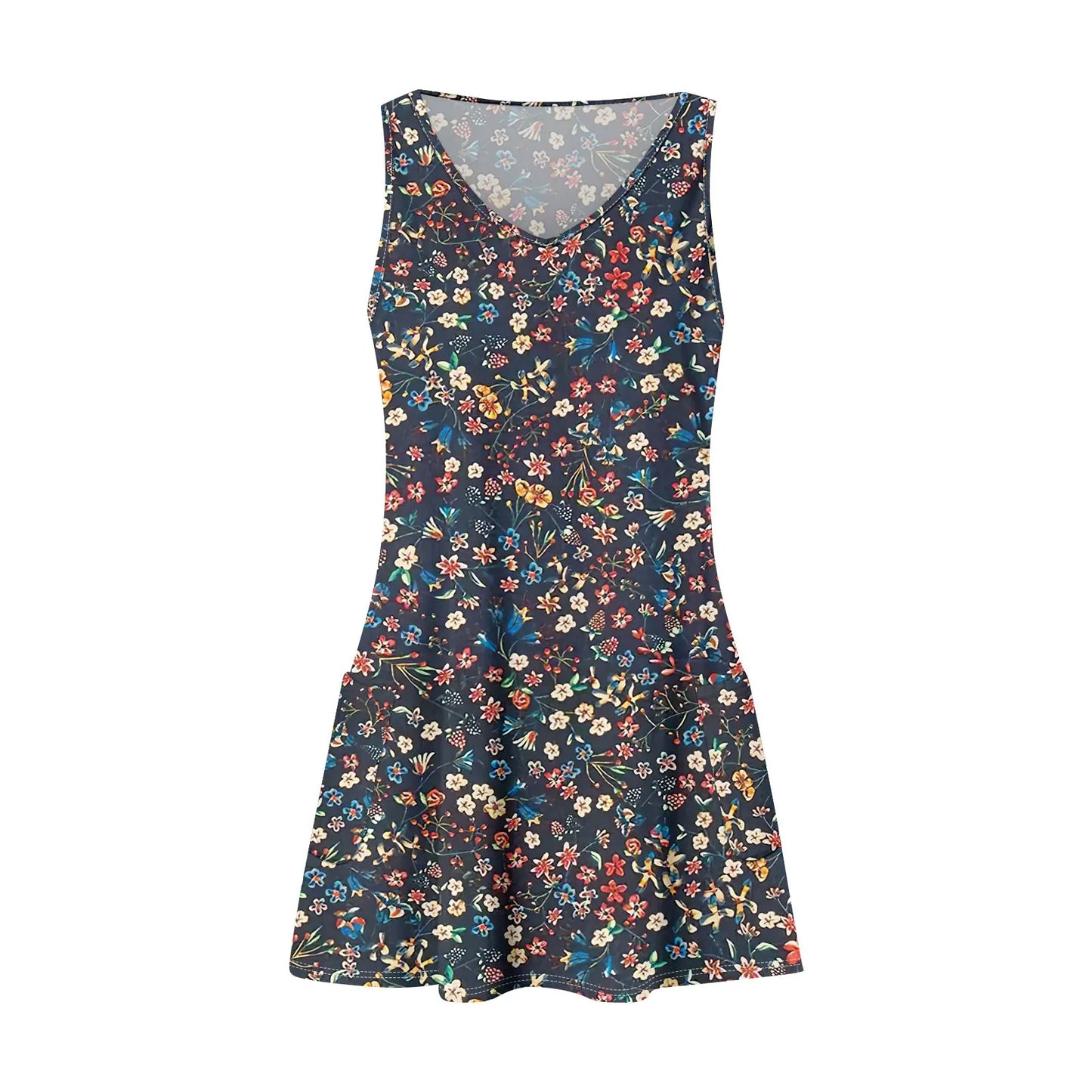 Women's Casual Print Summer Bohemian Beach Dress With Pockets V Neck Tank Dress Summer Dresses for Women 2024 Women's Dress