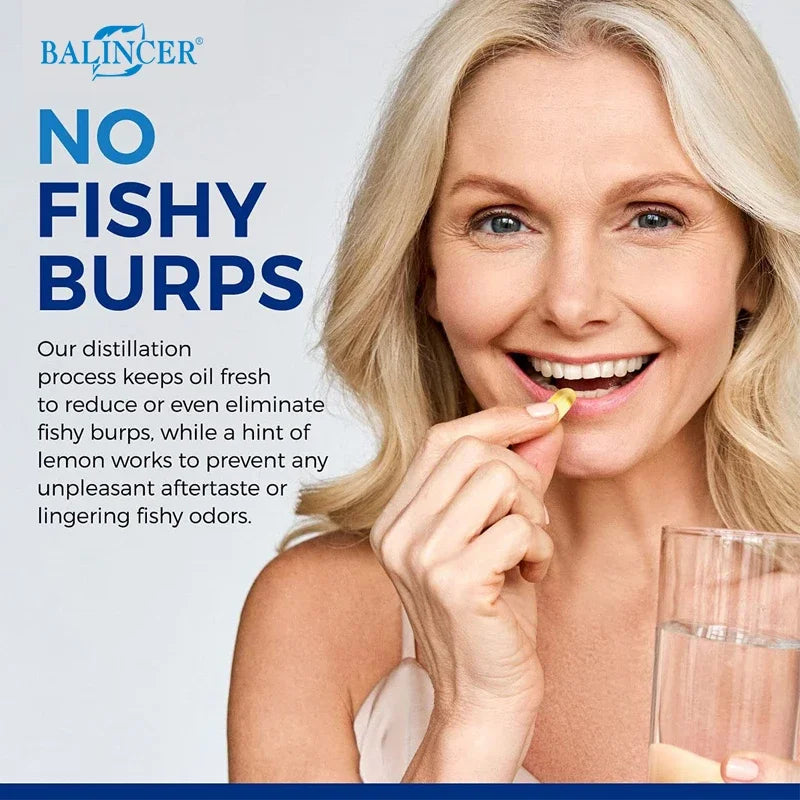 Omega 3 Fish Oil Capsules - Ultra-Pure Supplement - Promotes Joint, Eye, Skin Health, Supports Fatty Acids, Immune Support