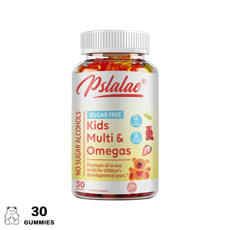 Multivitamin Gummies for Kids, Sugar Free Gummies with Vitamins C, D, B6 & Zinc, Flaxseed Oil Omega 3 ALA, Erythritol Free