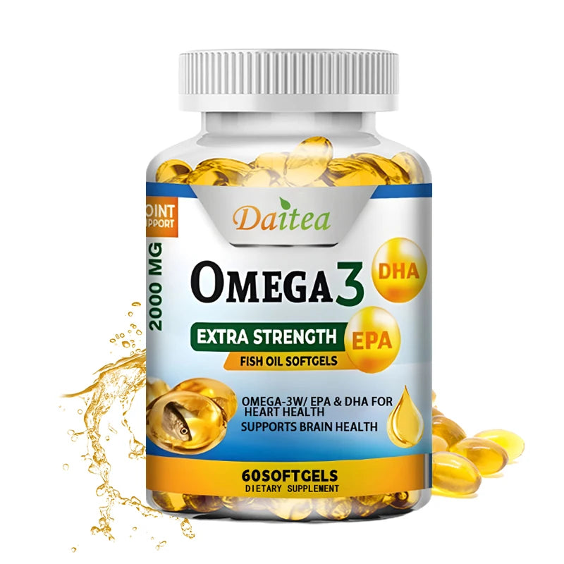 Omega-3 Fish Oil Rich In DHA and EPA, Improve Bad Mood, Relieve Stress, Strengthen The Brain, Improve Memory and Intelligence