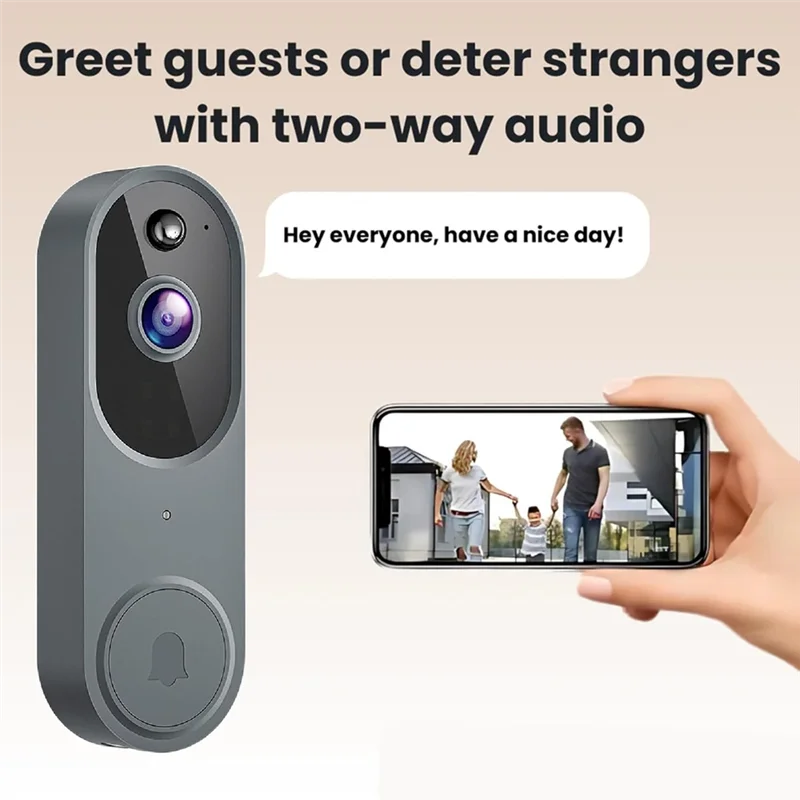【Hot-Selling!】Smarter Way Toprotect To Protect Your Home, Wireless Safe Doorbell Camera, Wi-Fi Video Doorbell, Safedoorbell US P