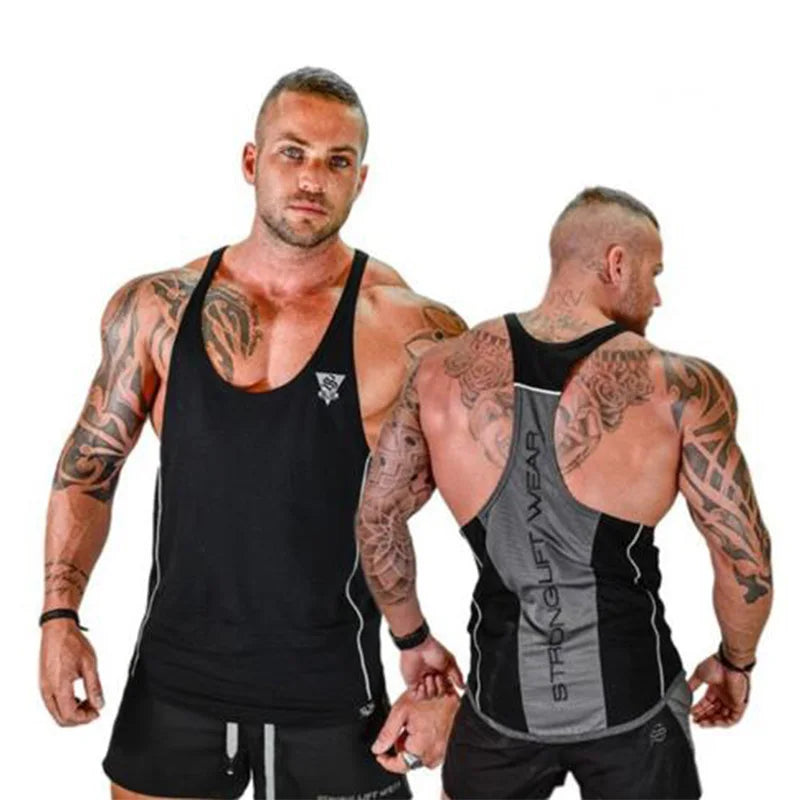 Nieuwe Mens Bodybuilding Tank Top Sportscholen Fitness Mouwloos Shirt 2018 Nieuwe Mannelijke Katoenen Kleding Mode Singlet Vest