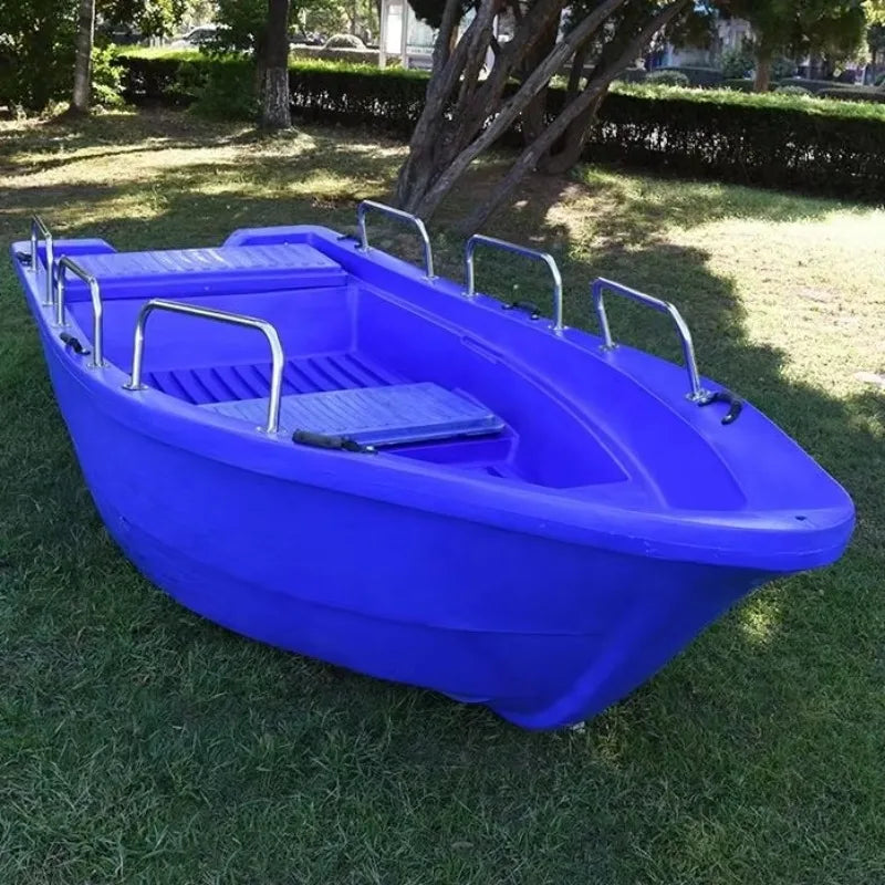 10 Persons 4.3m Solid High Density Pe Plastic Large Fishing Boat For Sea Water Used Flood Control Rescue Boat Thickened