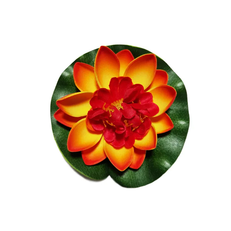 10/17/28cm Lotus Artificial Flower Floating Fake Lotus Plant Water Lily Micro Landscape for Pond Garden swimming pool Decor