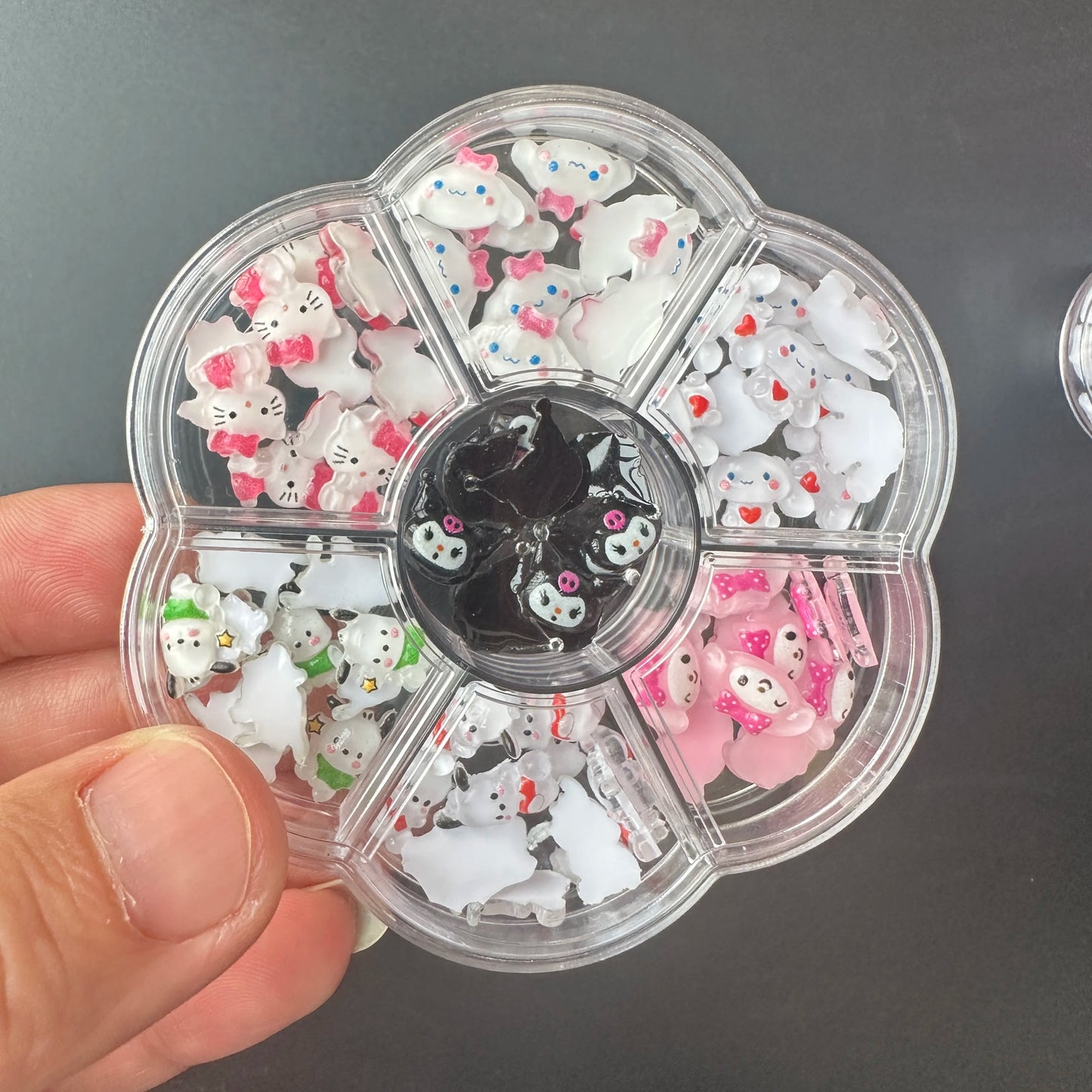 120PCS/70PCS Kawaii Sanrio Mini Nail Art Accessories Stickers HelloKitty DIY Phone Case Hairpin Nail Decoration Charms Craft Y2K