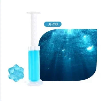 1Pc 14 Flowers Toilet Cleaner Gel Syringe Aromatic Drain Toilet Cleaning Detergent Air Freshener Remove Odors Home Bathroom Tool