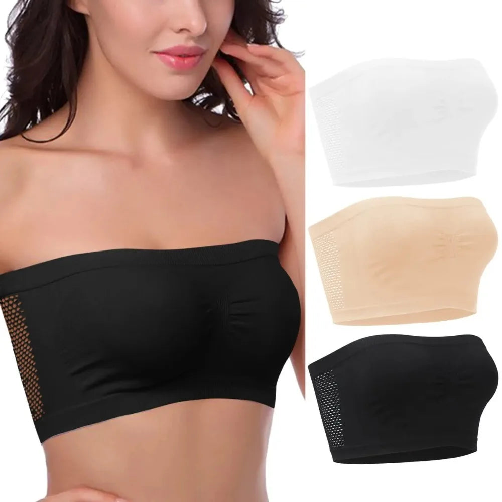 Women Breathable Mesh Tube Bra No breast pads