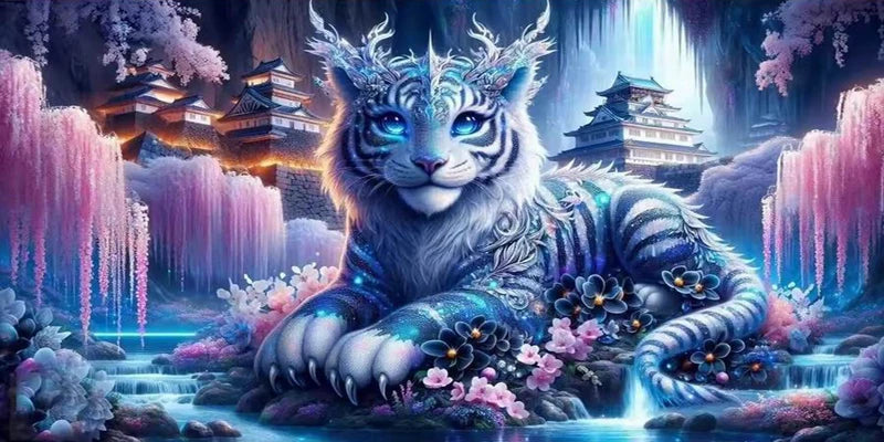 Woman and Dragon Large Size Diy Diamonds Painting Wild Animals Elephant Full Drill Mosaic Embroidery Elf Pictures 200x100cm