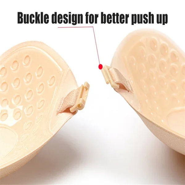 Invisible Push Up Bra for Women Backless Strapless Bra Seamless Front Closure Bralette Underwear Silicone Self-Adhesive Bra Pad