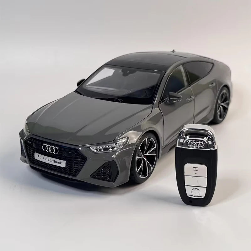 1:18 AUDI RS7 Sportback Four Door Coupe Remote Control Alloy Diecast Model Car Hobby Collecting Decorative Gifts Boyfriend Box