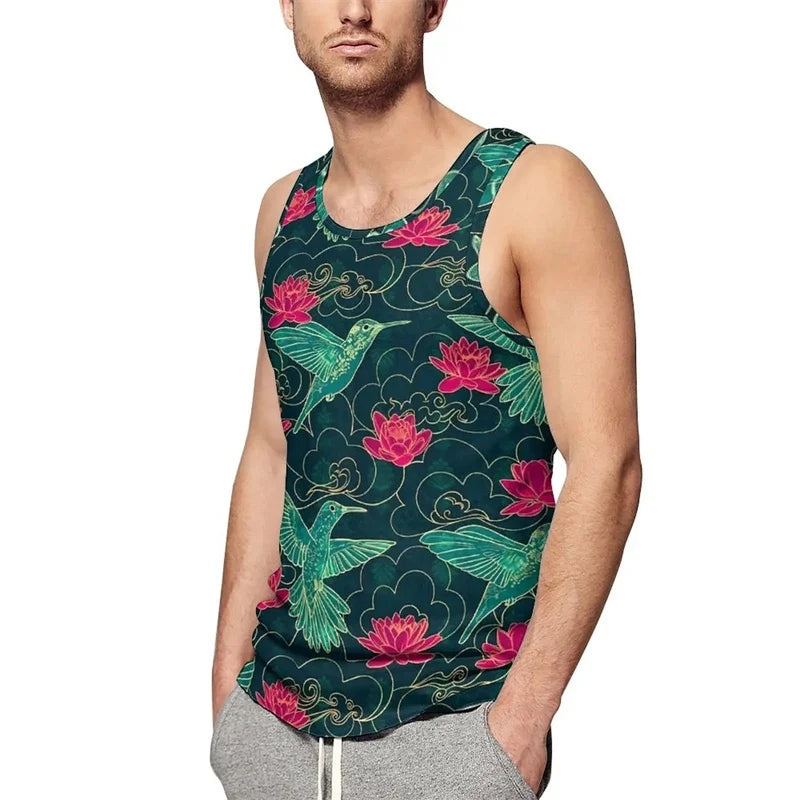New Summer 3D Cute Animal Birds Printing Tank Top For Men Fashion Kid Streetwear Vest Hawaiian Harajuku Tank Tops Unisex Clothes