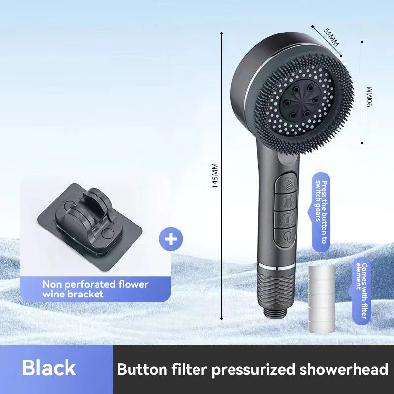 Xiaomi Shower Head 4 Modes High Pressure Showerhead One-key Stop Water Massage Shower Head With Filter Element Shower Head 2025
