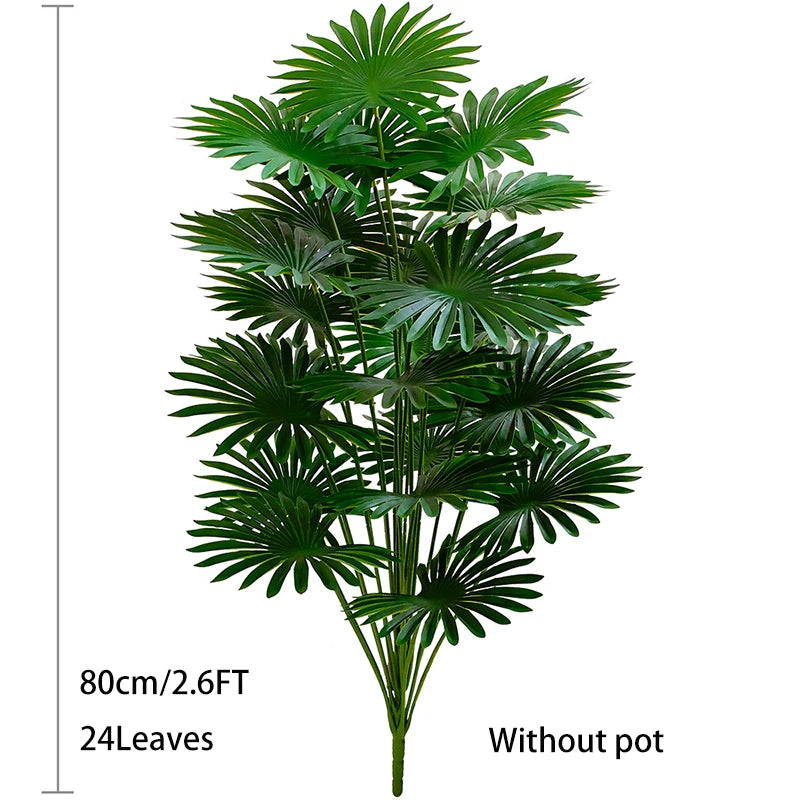 1.8-5FT Artificial Plant Purple Palm Tree Tropical Fake Plants Plastic Palm Leafs Big Monstera Tree Branch For Home Garden Decor