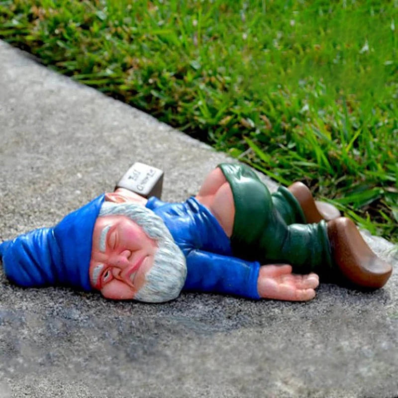 12cm Drunken Gnomes Funny Resin Statue for Home Decor Whimsical Indoor Outdoor Ornament Interesting Garden Christmas Santa Claus