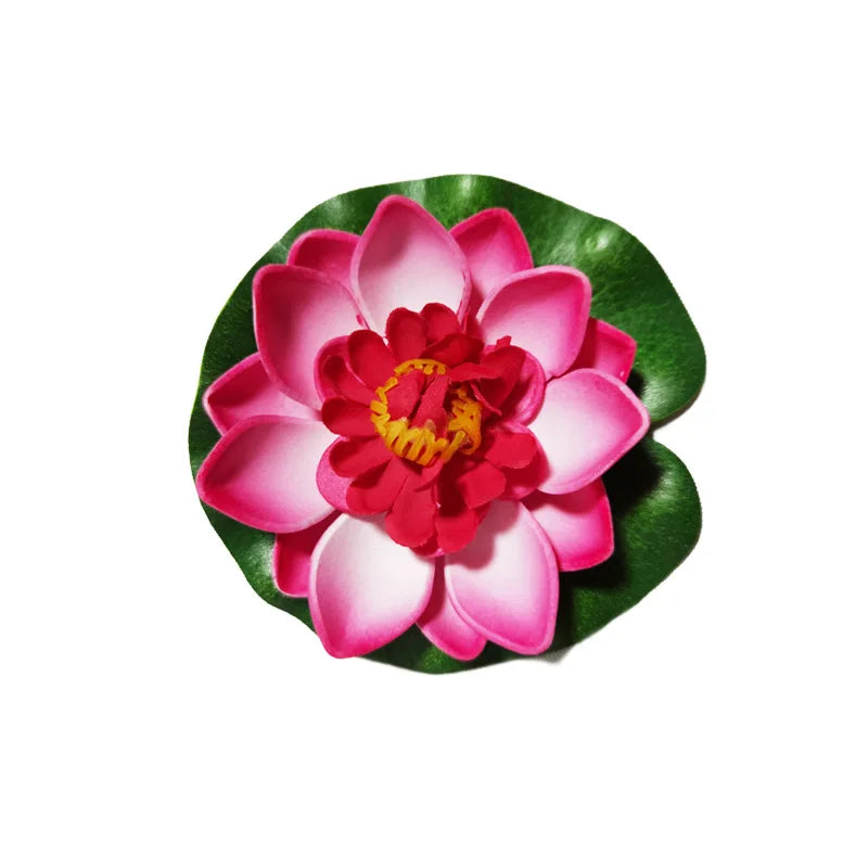 10/17/28cm Lotus Artificial Flower Floating Fake Lotus Plant Water Lily Micro Landscape for Pond Garden swimming pool Decor