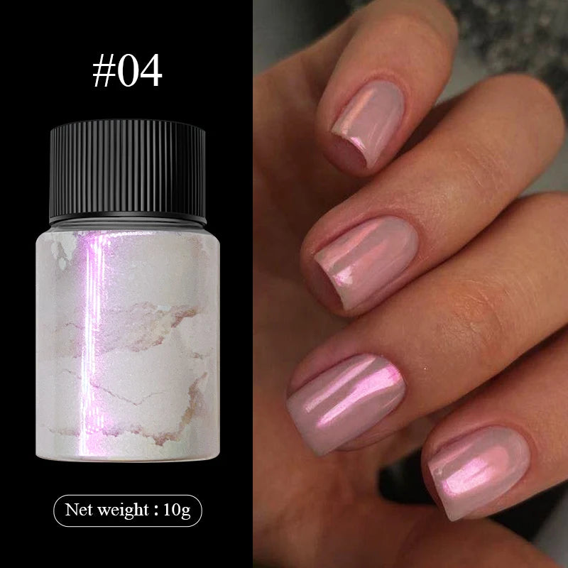 1Box Silver Gold Moonlight Mirror Nails Glitter Powder Metallic Silver Decoration For Nails Aurora Chrome Manicure Nail Art