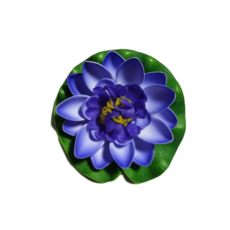 10/17/28cm Lotus Artificial Flower Floating Fake Lotus Plant Water Lily Micro Landscape for Pond Garden swimming pool Decor
