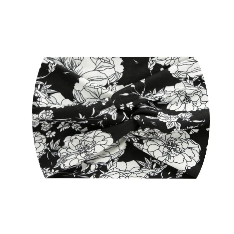 Widening 18CM stretch printed sports sweatband headband headscarf hairband hair tie band