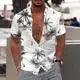 2023 Summer Animal Crane Men's Hawaiian Shirt 3d Plant Floral Print Plus Size Beach Flower