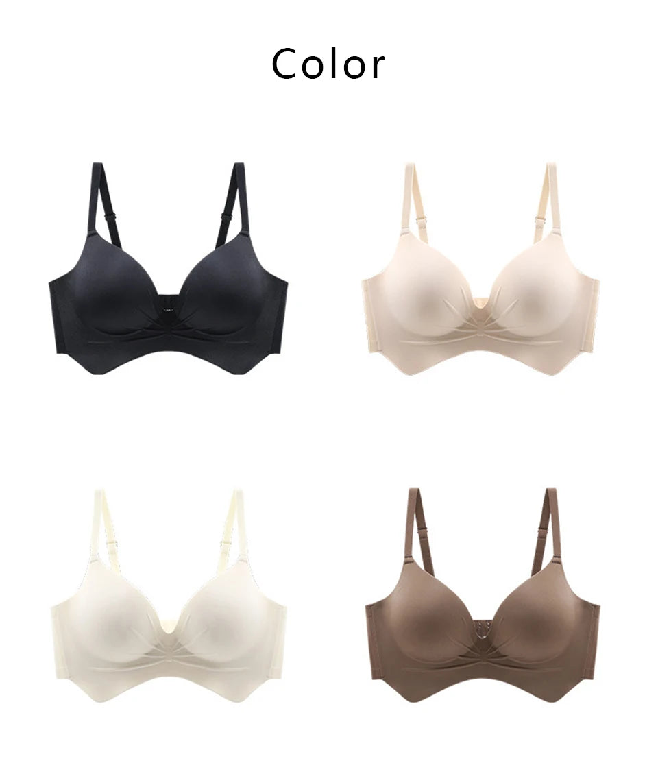 FallSweet Push Up Bra for Women Seamlesss Bras Comfortable Wireless Bralette 8cm Thick Chest Brassiere Sexy Lingerie 32-38AB