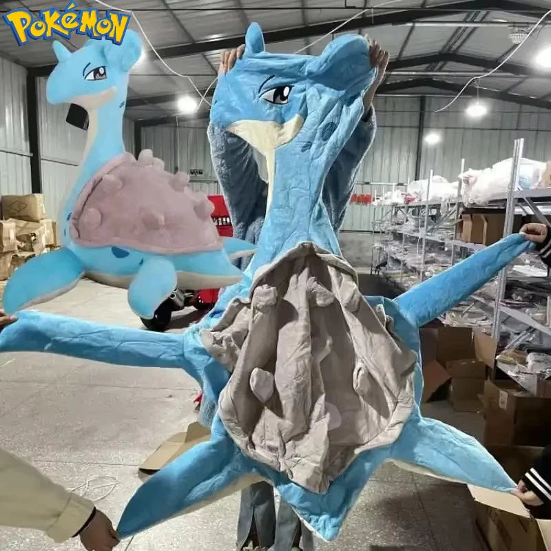 100CM Peluche Just Clothes Without Filler Pokémon Lapras Figure Plush Chenglong Plushies Note: Only Clothes, Only Leather Shells