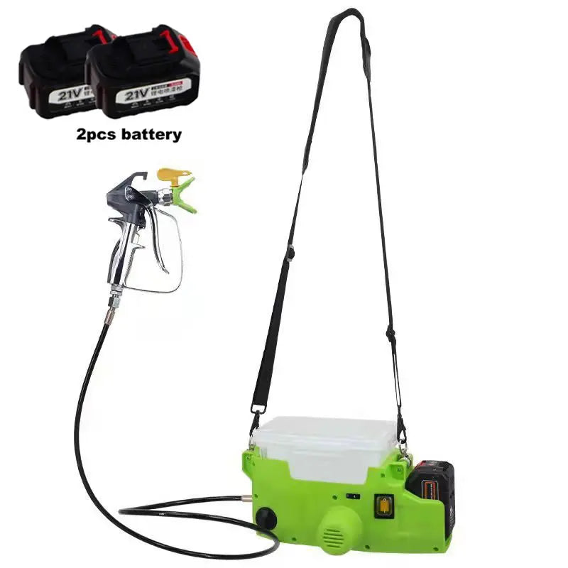 1.7L Airless Paint Sprayer back strap Machine Portable Electric Spray Gun Household High Power Paint Airbrush Lithium Battery