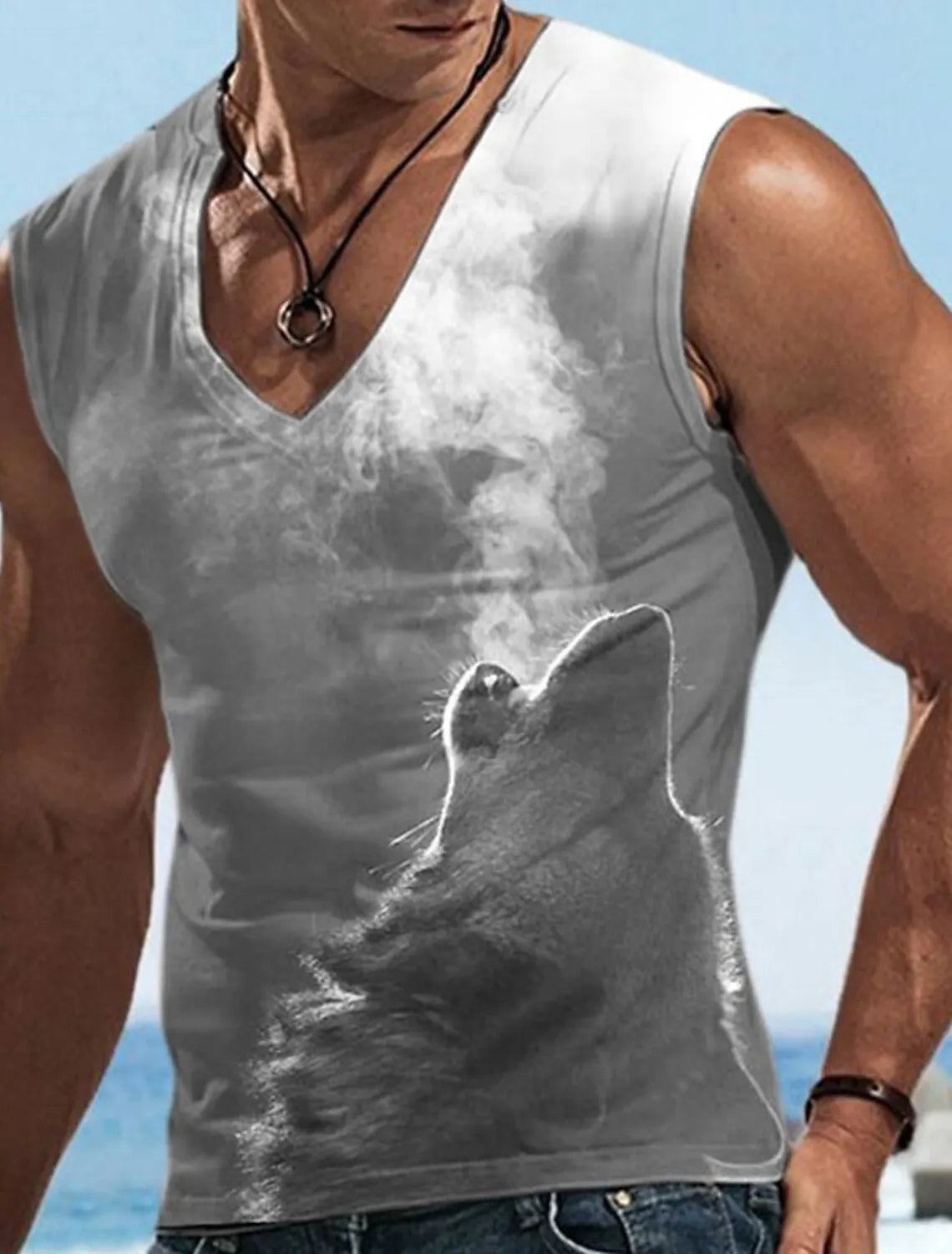 Men's V-Neck Vest Sleeveless T-Shirt Sports Gym Four Seasons Fitness Vest Men's Fitness Sweatshirt Summer Men's Undershirt