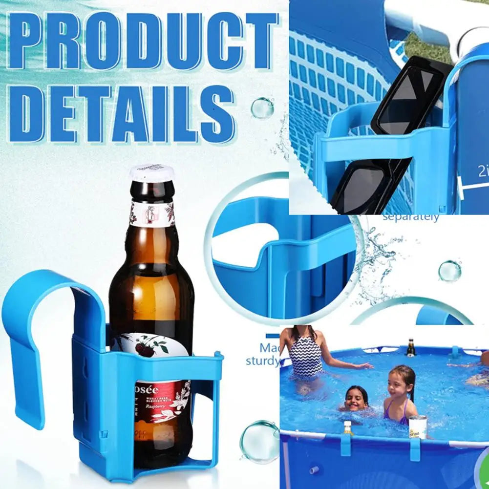 1-10pcs Swimming Pool Water Cup Hanger Car Water Cup Drink Holder for Above Swimming Pool Side Drinks Beer Storage Shelf Tool