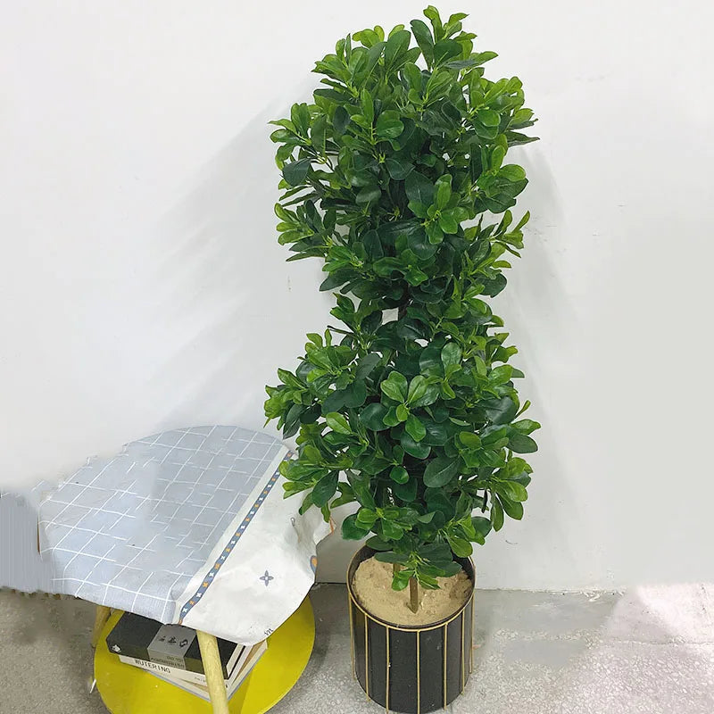 110-180cm Large Artificial Palm Tree Tropical Fake Plants Green Plastic Money Leafs Big Monstera Tree For Home Garden Decor