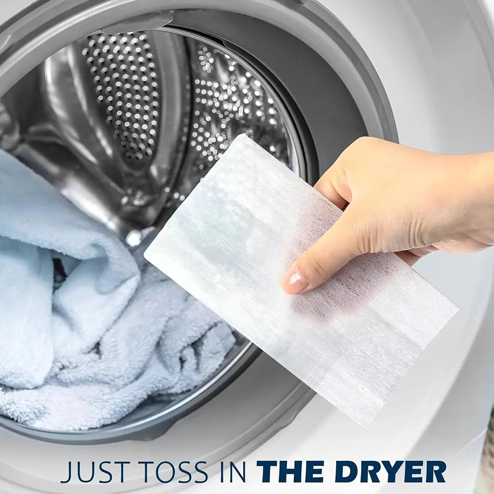 1 Boxes Of 40 Pc Tumble Dryer Sheets Long-Lasting Fragrance Clothes Static Reduction Laundry Freshener Paper Material