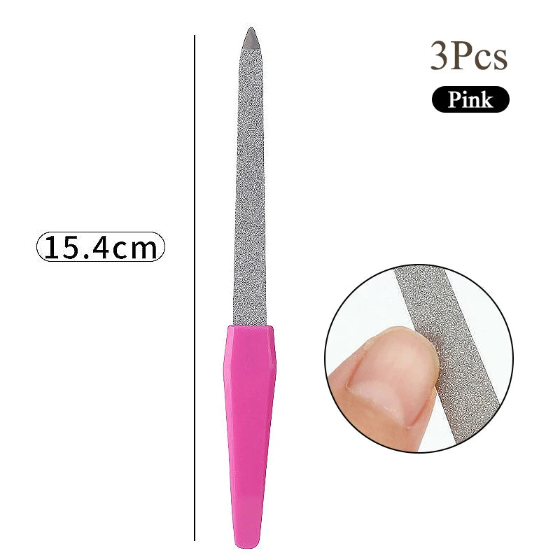 1/3Pcs Durable Nano Glass File Nail Art File Buffing Transparent Sanding Polishing Manicure Professional Nail Accessories Tool