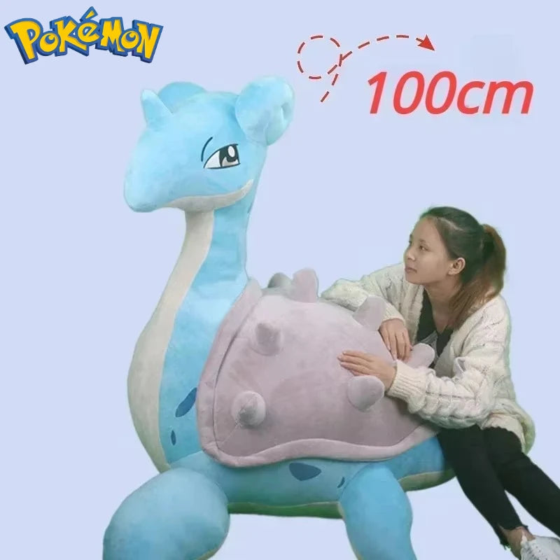 100CM Peluche Just Clothes Without Filler Pokémon Lapras Figure Plush Chenglong Plushies Note: Only Clothes, Only Leather Shells