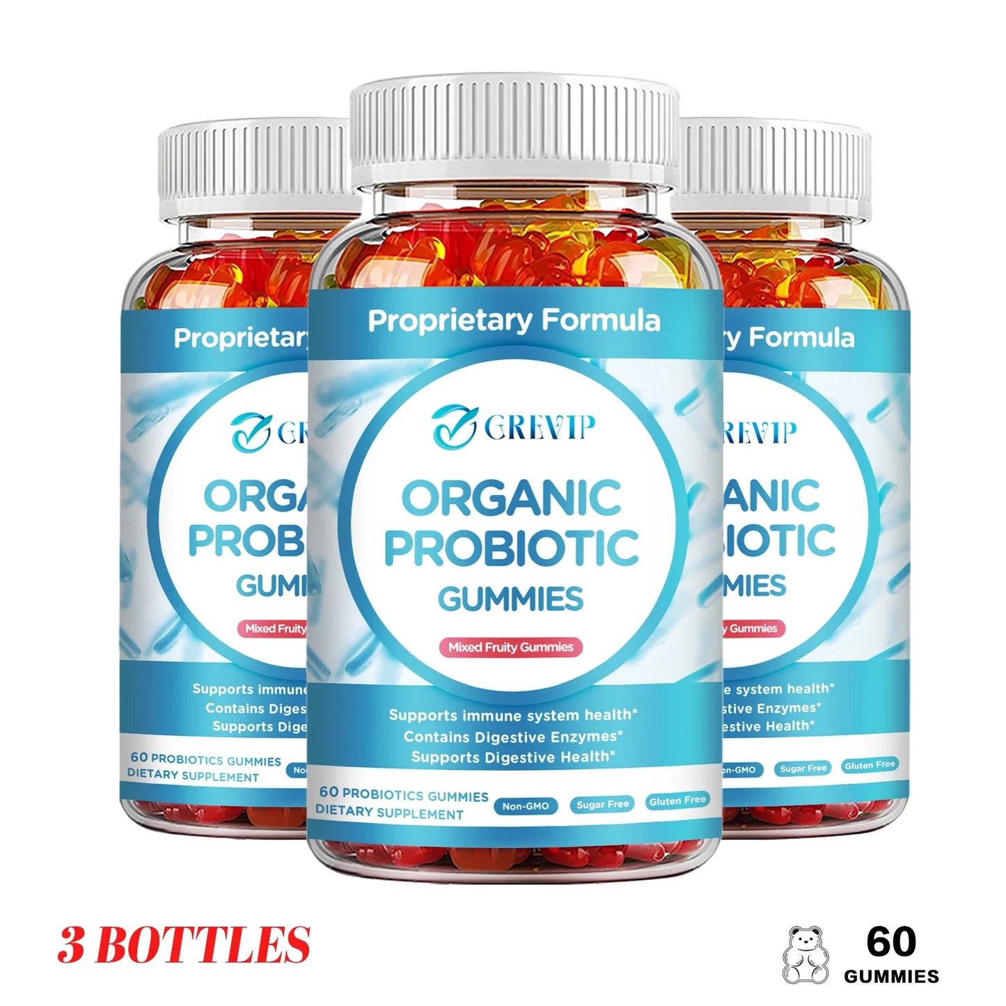 Organic Probiotic Gummies - Maintain Digestive Balance and A Healthy Bacterial Environment
