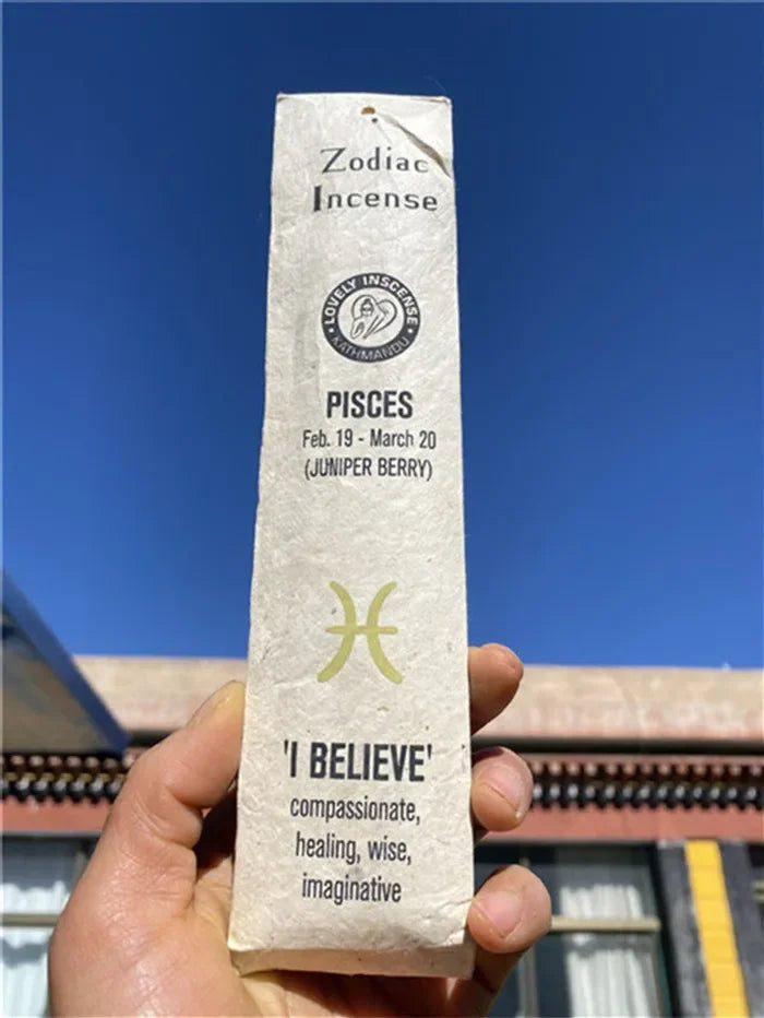 Natural Incense Sticks Nepal Zodiac Incense Handmade Sandalwood Sagittarius White Sage Leo Lemon Incense Stick Air Aromatherapy