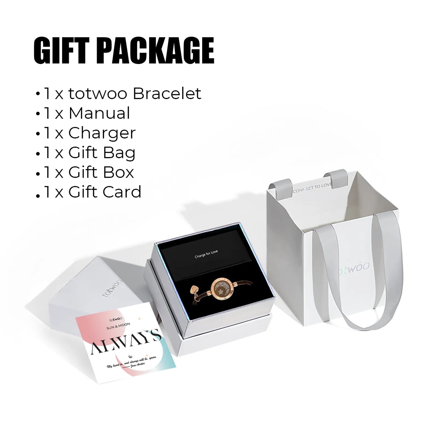 totwoo Touch Single Bracelet- Long Distance Touch Bracelet Light up and Vibration Relationship Love Baracelet Smart Jewelry