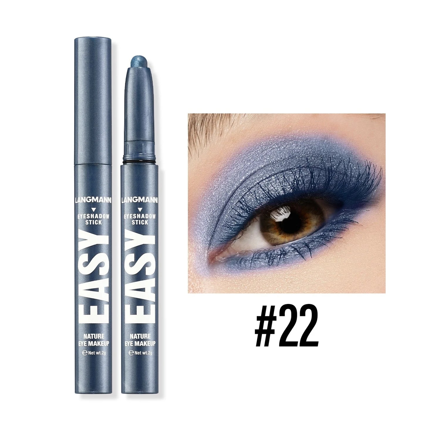 12 Colors Pearly Eyeshadow Stick Waterproof Glitter Matte Nude Eye Shadow Pencil High Pigmented Shimmer Eyeshadow Makeup Tool