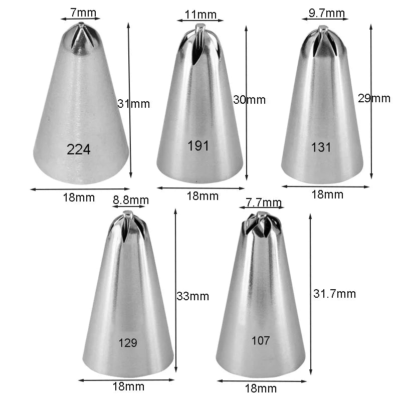 1/5Pcs of chrysanthemum Nozzle Icing Piping Pastry Nozzles kitchen gadget baking accessories Making cake decoration tools