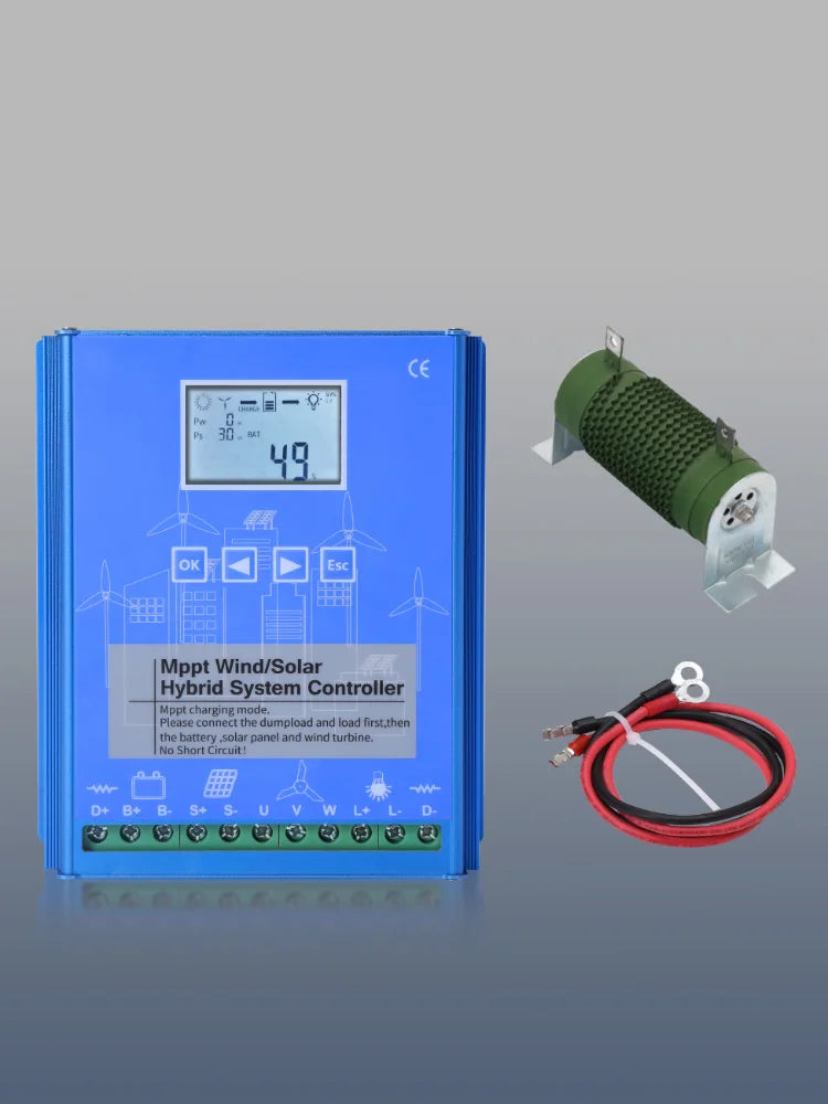 15kwh/day EU D-free Delivery Of 4000W 48V Horizontal Household 220V Wind Farm With Solar Cell System